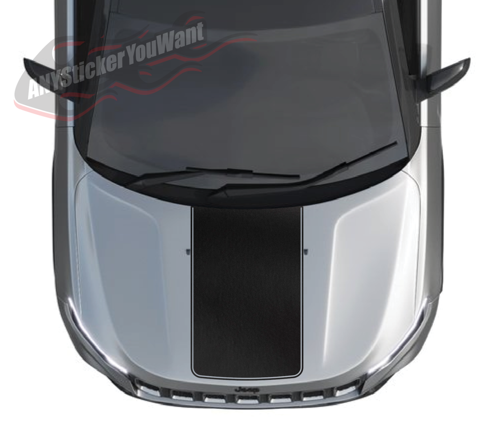 Pinstripe Blackout Hood Vinyl Decal for Jeep Compass 2017-2024 Models