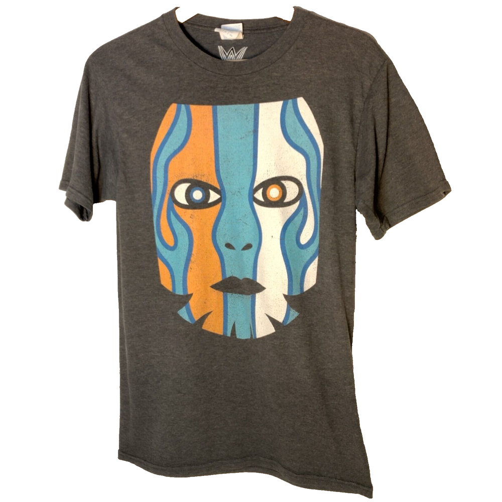 WWE Jeff Hardy Face T Shirt Small Gray Wrestling Abstract Art Graphic READ-image