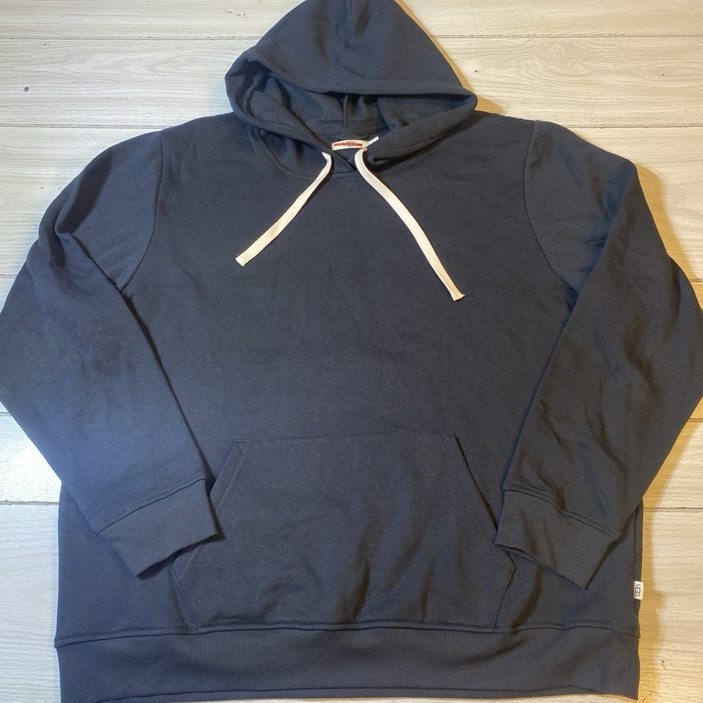 UGG Hoodie Women's XL Black Pullover Sweatshirt Kangaroo Pocket