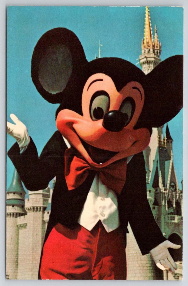 Vintage Florida FL Mickey Mouse Welcome Fantasyland Walt Disney Postcard