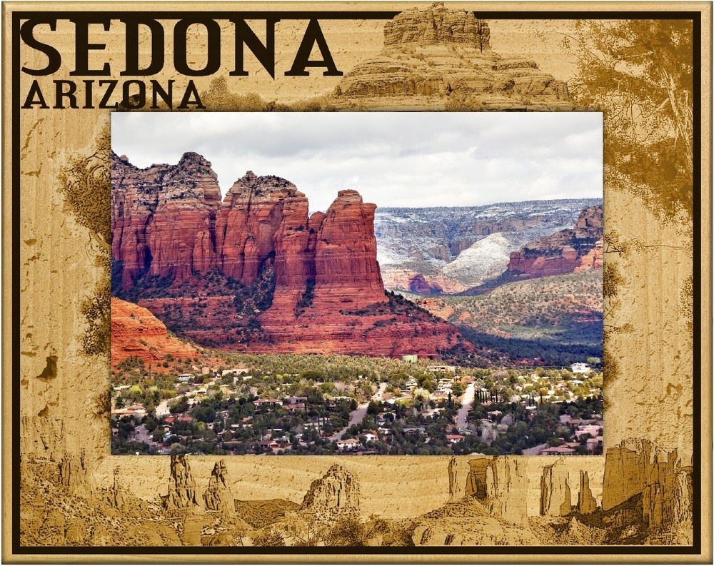 Sedona Arizona Laser Engraved Wood Picture Frame Landscape (4 x 6)