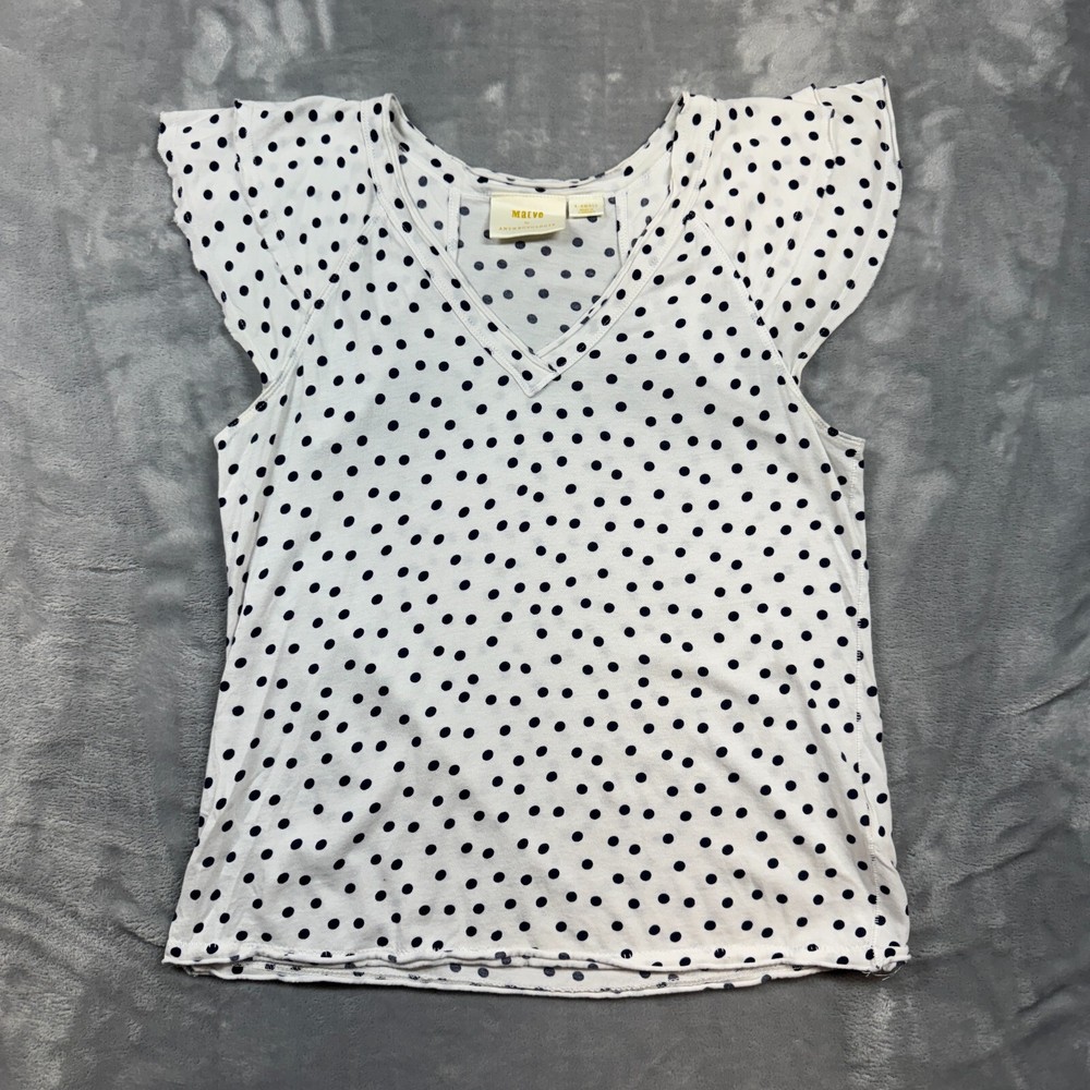 Maeve Anthropologie Catie Ruffle-sleeved Tee Blouse Top Size XS