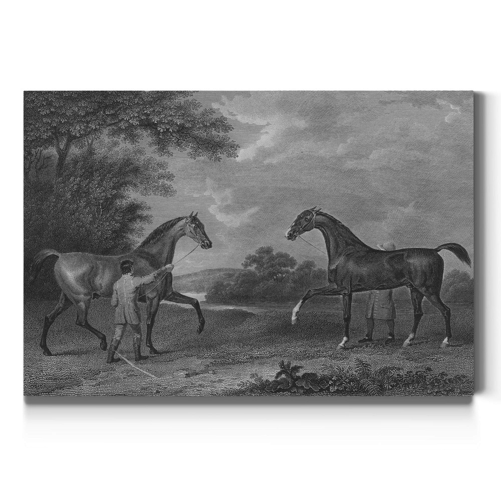King Herod & Flying Childers Wall Art, Horse and Equestrian Art, Black & Whit...