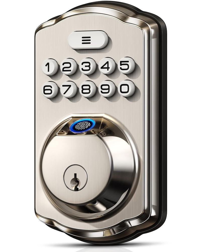 Smart Keyless Fingerprint Door Lock with Electronic Keypad Deadbolt and Bluetooth