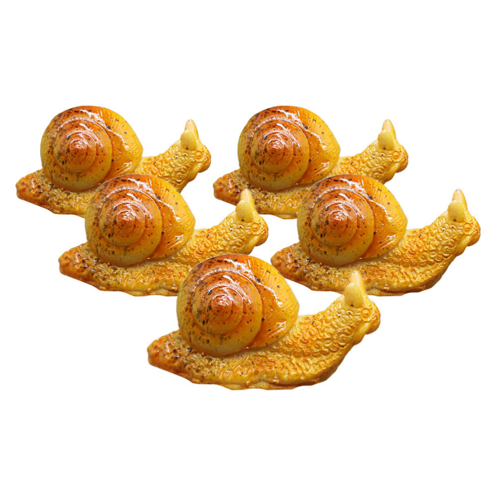 5 Pcs Bonsai Snail Ornaments for Craft and Mall Decor Simulation