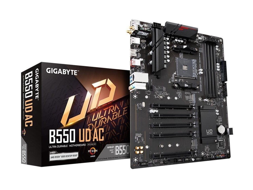 (Factory Refurbished) GIGABYTE B550 UD AC AM4 AMD SATA 6Gb/s ATX Motherboard