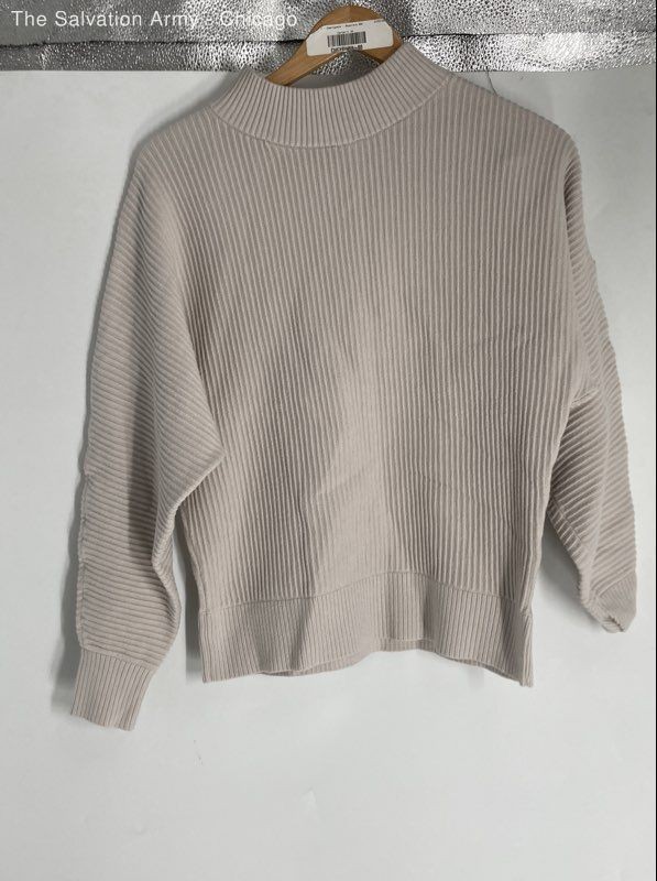 Tahari Womens Gray Ribbed Turtleneck Long Sleeve Pullover Sweater Size S