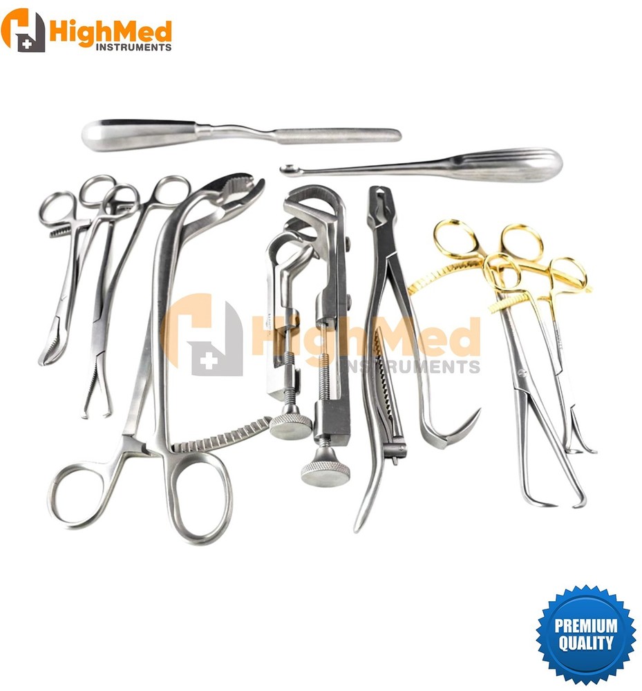 10 Assorted Orthopedic Surgical Instruments Custom Made Set