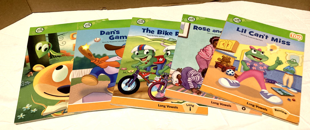 Lot of 5 LeapFrog Tag Ozzie and Mack and Short Vowels Books