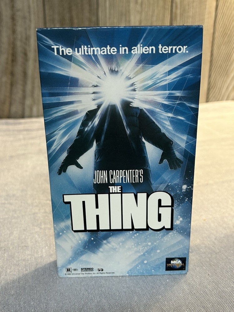 Vintage John Carpenter’s The Thing VHS Tape 1996 Release Of The 1982 Movie