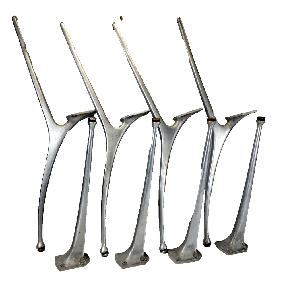 VTG Mid Century Shelby Williams GAZELLE Chair Legs - Cast Aluminum Mod Design