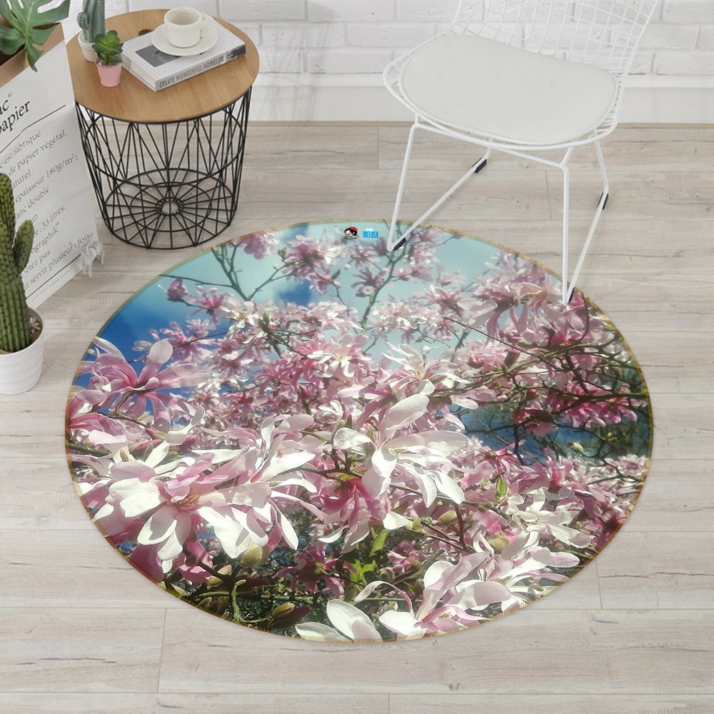 3D Pink Flower Garden NAO10475 Game Rug Mat Elegant Photo Carpet Mat Fay