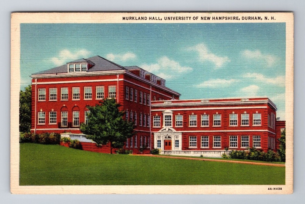 Durham NH-New Hampshire, Murkland Hall, University, Antique Vintage Postcard