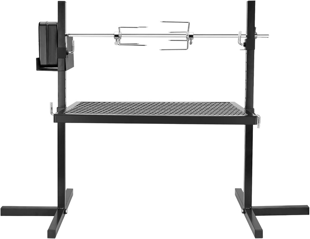 Adjustable Charcoal Rotisserie Grill with 29