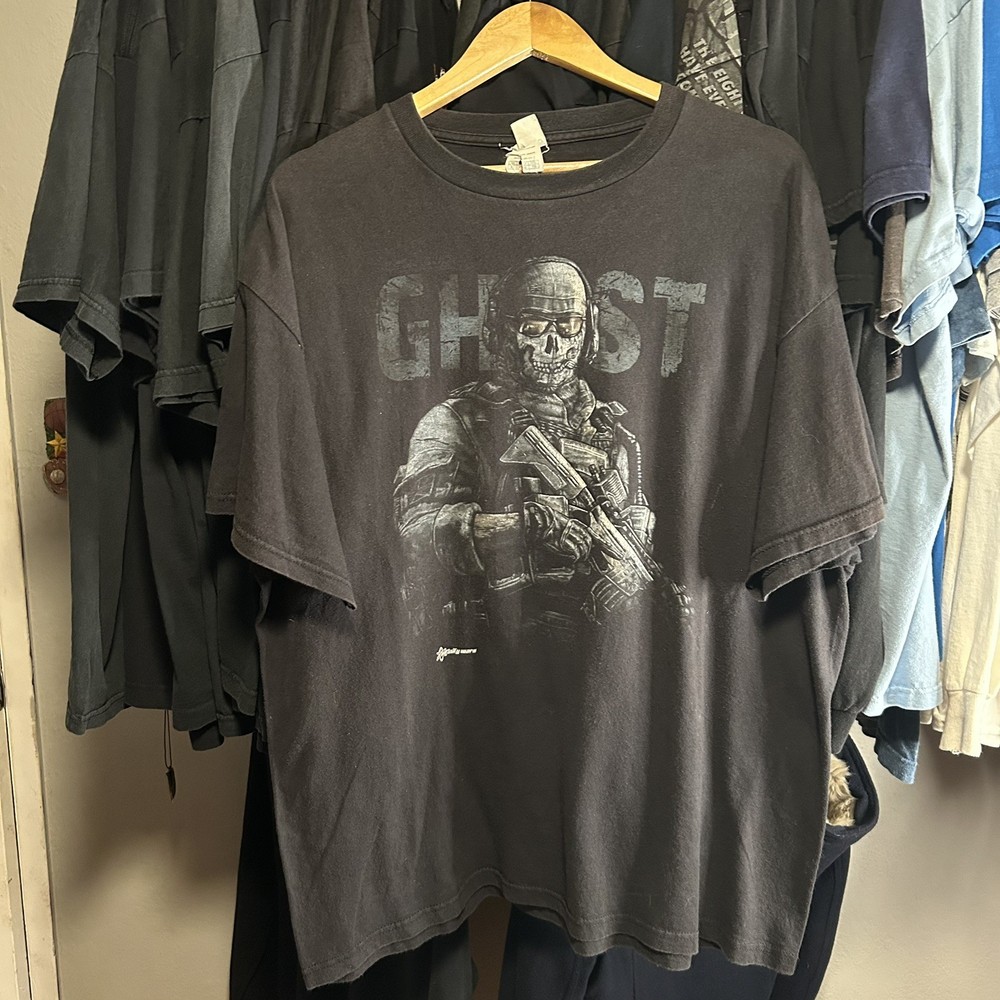 Vintage Call Of Duty MW2 Ghost Solo Promo T Shirt Men’s Size XL faded