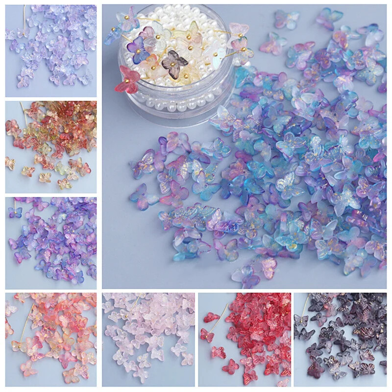 Czech Glass Spacer Beads Butterfly Design for Jewelry Making 50Pcs