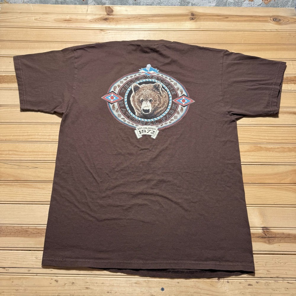 Vintage 90s Yellowstone National Park Bear Souvenir T-Shirt USA Made - Size XL