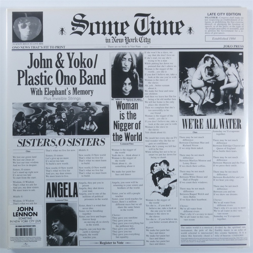 JOHN LENNON/YOKO ONO Some Time In... APPLE 2XLP 180g 2015 reissue SEALED f