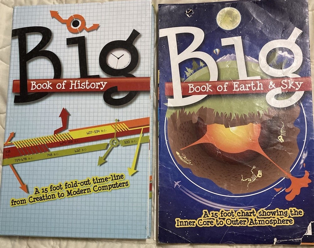 Big Book Of History And Big Book Of Earth & Sky Set By Master books
