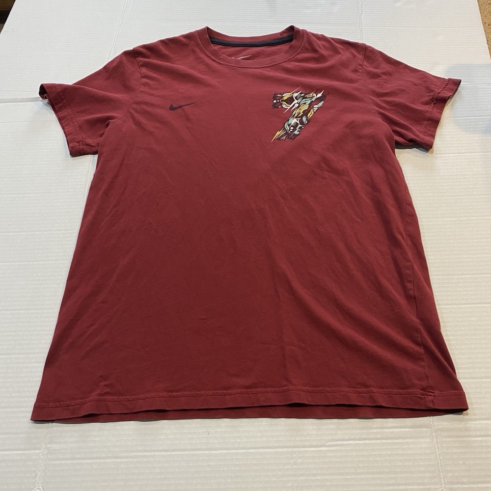 Nike CR7 Ronaldo Maroon/Red Mens Shirt Size XL Slim Fit EUC