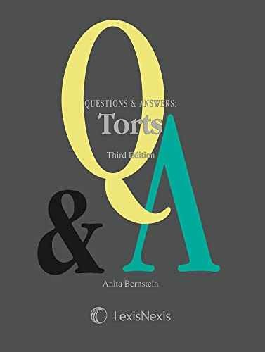Questions & Answers: Torts - Paperback, by Bernstein Anita - Very Good