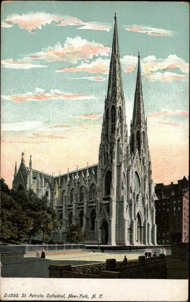 New York City New York St Patrick's Cathedral c1905 UDB unused vintage postcard