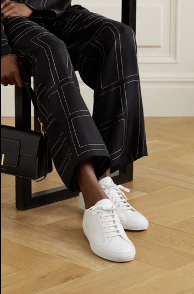 COMMON PROJECTS Women Original Achilles Leather Sneakers White Sz 40 $440-image