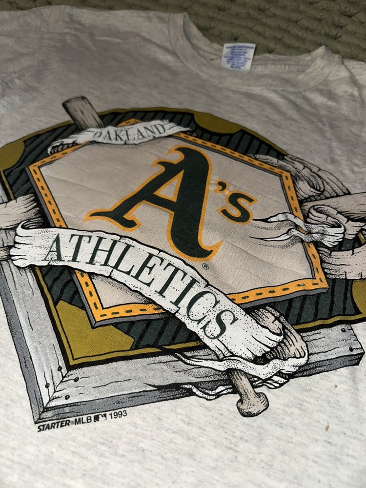 VTG Starter Oakland Athletics A's MLB T Shirt USA Made Single Stitch Sz Medium