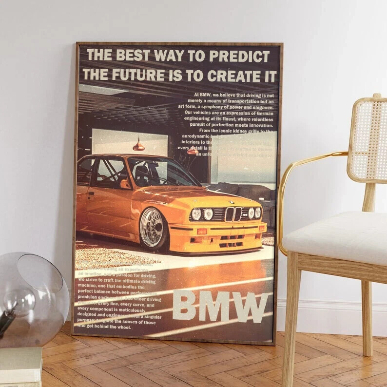 BMW Luxury Car Art Poster - Perfect Gift for Mother's Day or Father's Day