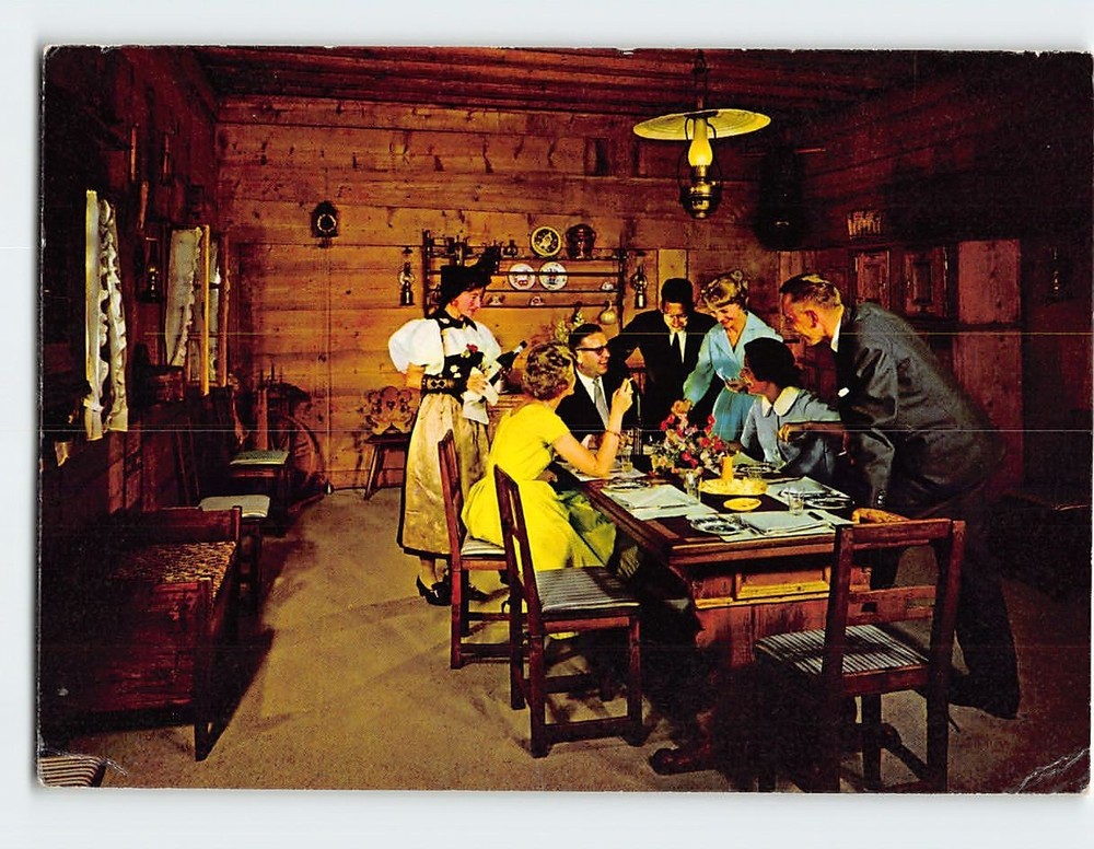 Postcard Dining Scene Hotel Schweizerhof Bern Switzerland