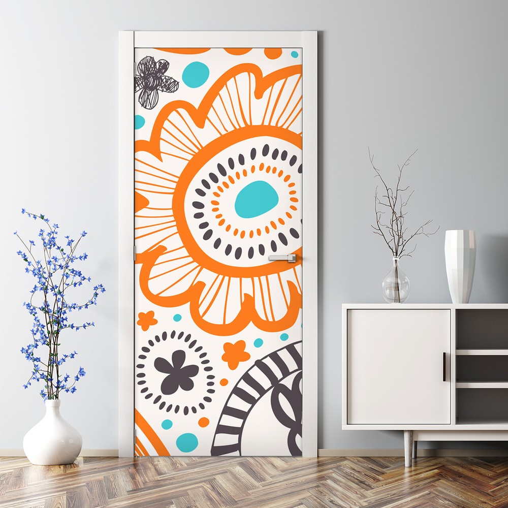 Pastel Flower Nursery Wall Decal Repositionable Bubble-Free Art