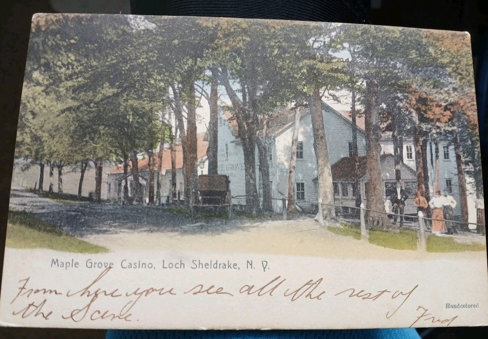 Loch Sheldrake New York Maple Grove House and Lake c1910 Undivided  Back