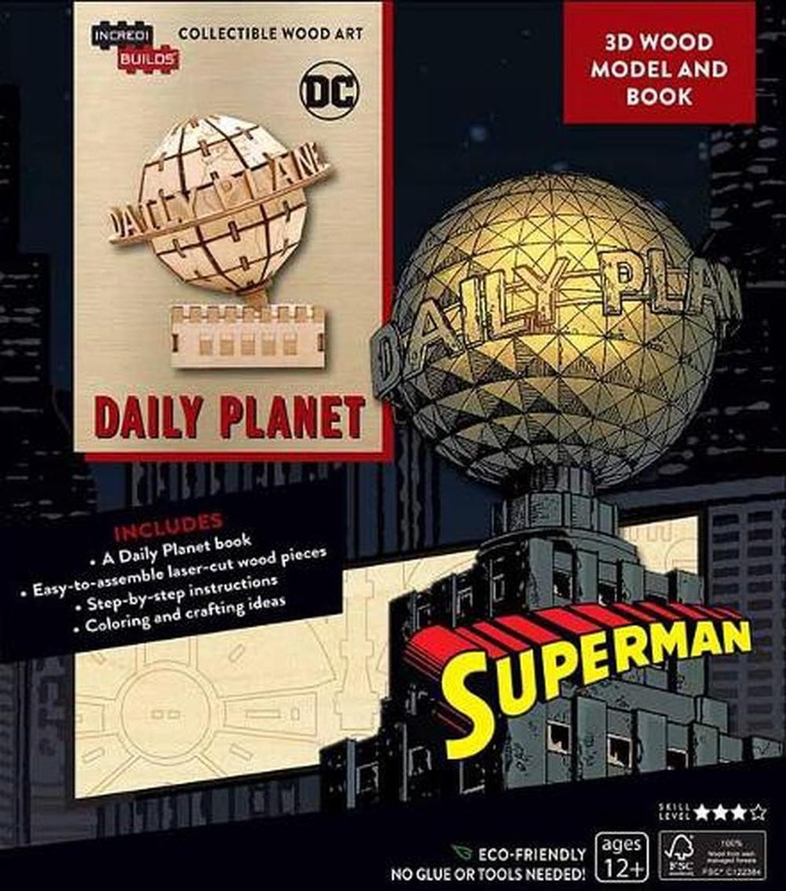 IncrediBuilds: DC Comics: Superman: Daily Planet 3D Wood Model and Book by Insig