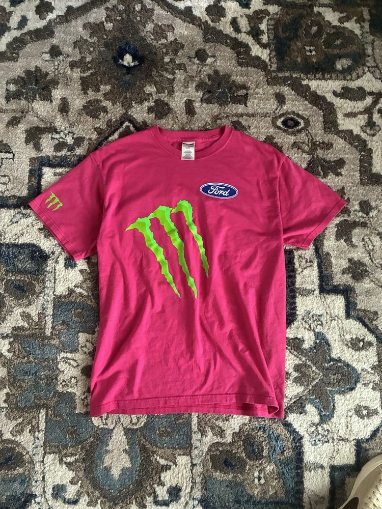 Vintage Ford Monster Energy Pink T shirt Size L