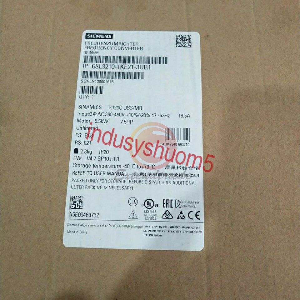 ONE NEW Siemens Inverter 6SL3210-1KE21-3UB1 6SL3 210-1KE21-3UB1