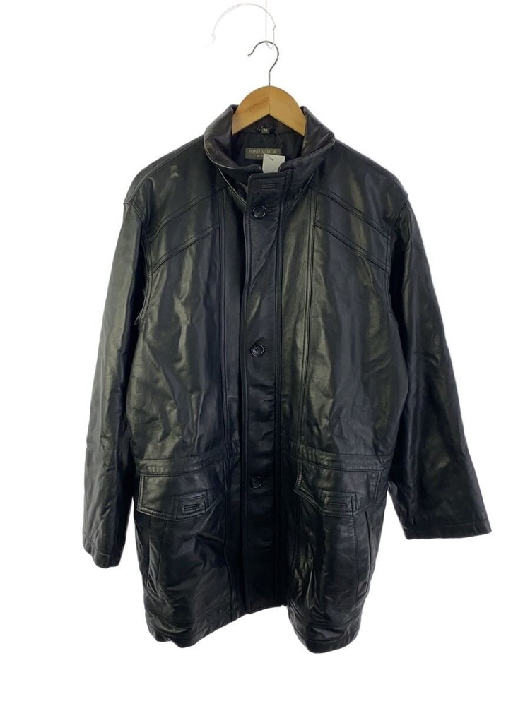 Wind  Leather Jacket Blouson/M/Leather/Blk/Plain 10801