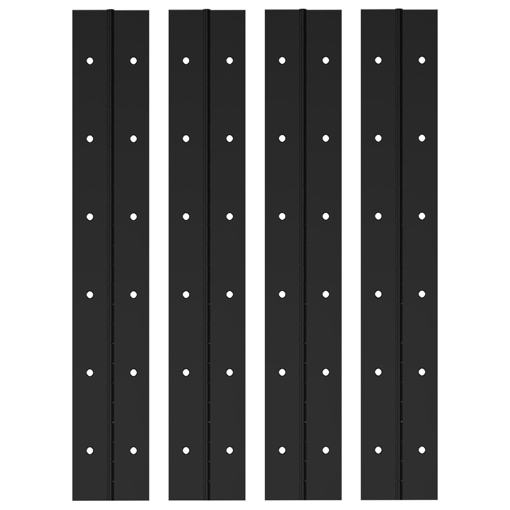 4PCS 12Inch Black Continuous &Piano Hinge Heavy Duty Stainless Steel 304 Con