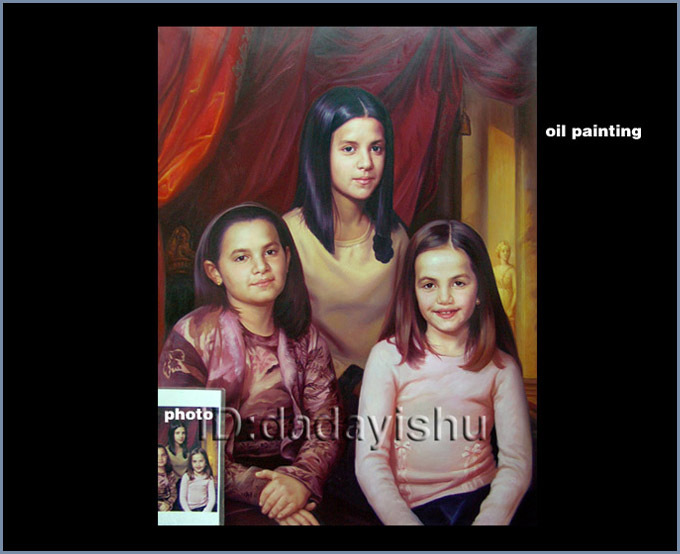 Custom portrait  from Your Photo. Oil on canvas  accommodate special requests-image
