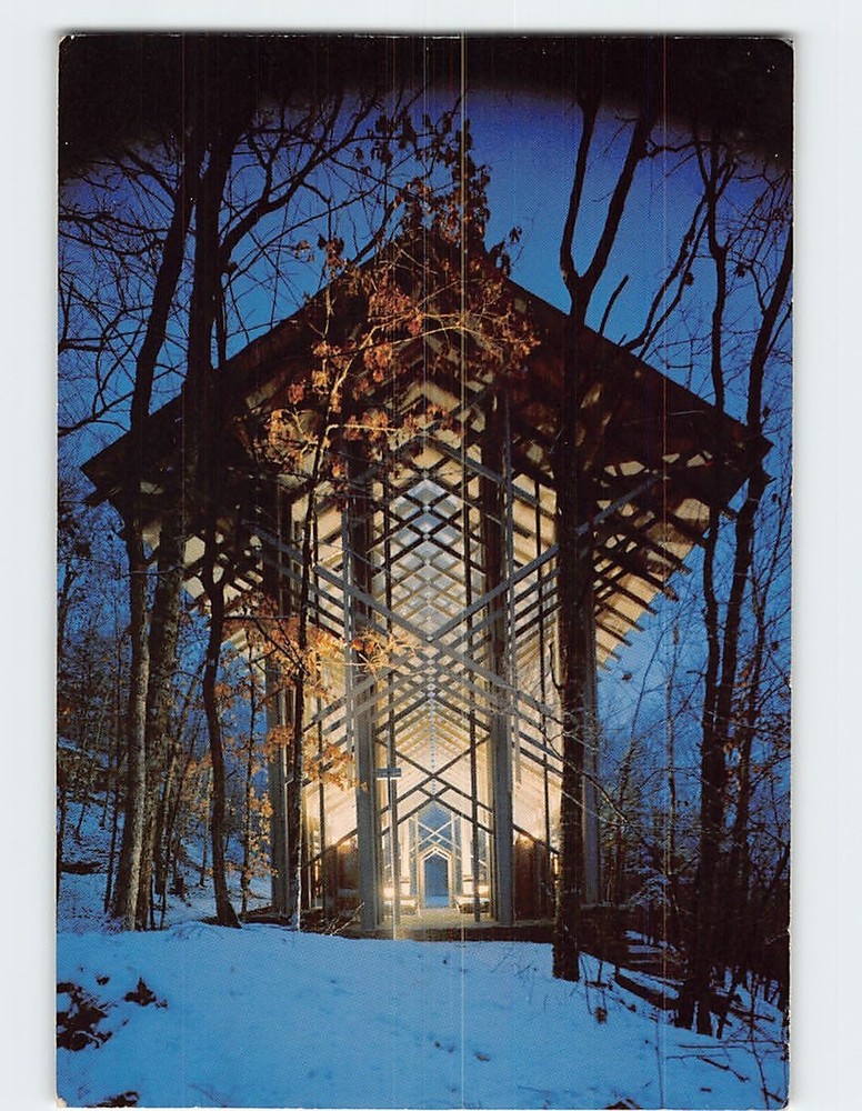 Postcard Thorncrown Chapel Eureka Springs Arkansas USA