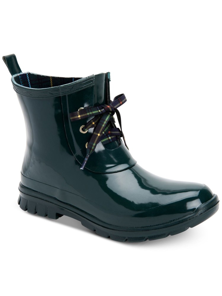 CHARTER CLUB Womens Green Splash Friendly Traynor Round Toe Rain Boots 5 M