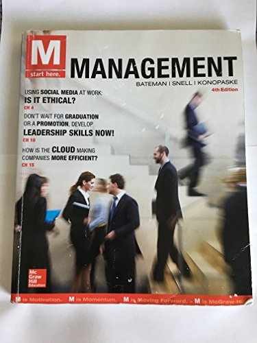 M: Management - Paperback, by Bateman Thomas; Snell Scott; - Acceptable n