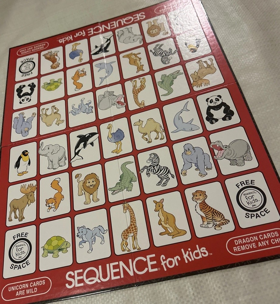 Sequence for Kids Game Board Replacement Part Jax 2001 Folding Board Only