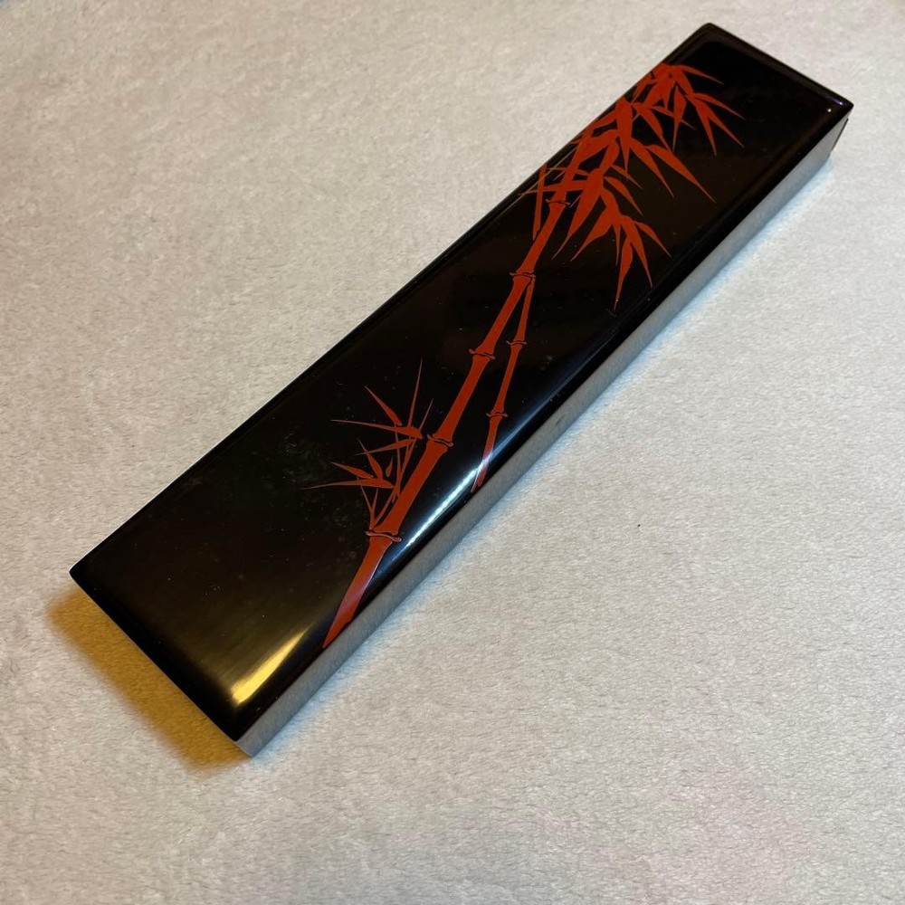 Wajima-nuri Longevity Chopsticks in Red Bamboo Box Traditional Japanese