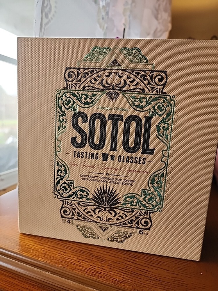 Set Of 4 SOTOL Clear Tasting  Bar Glasses 6 oz. New In Original Giftbox