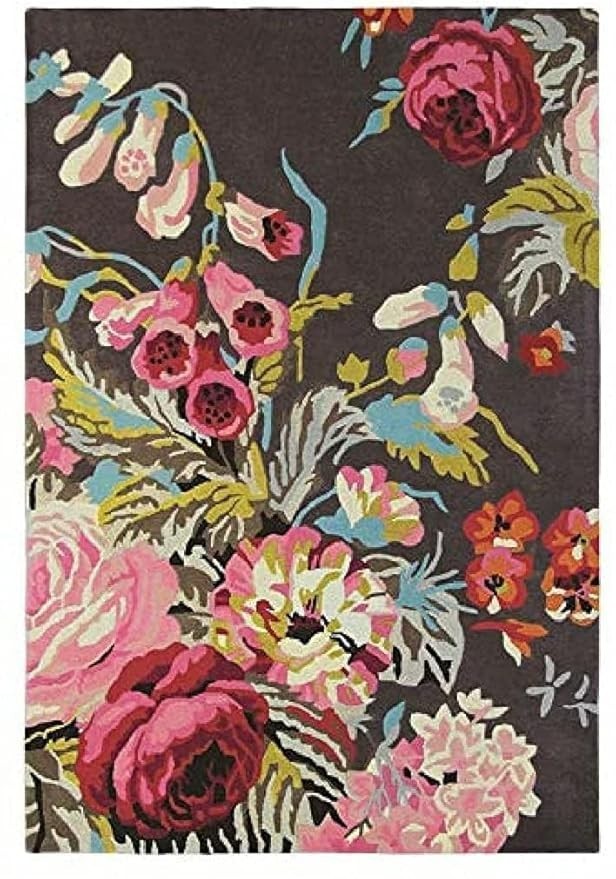 Hand-Tufted Wool Rug Color Rose Multi Design Handmade Carpet Rug Hall Room
