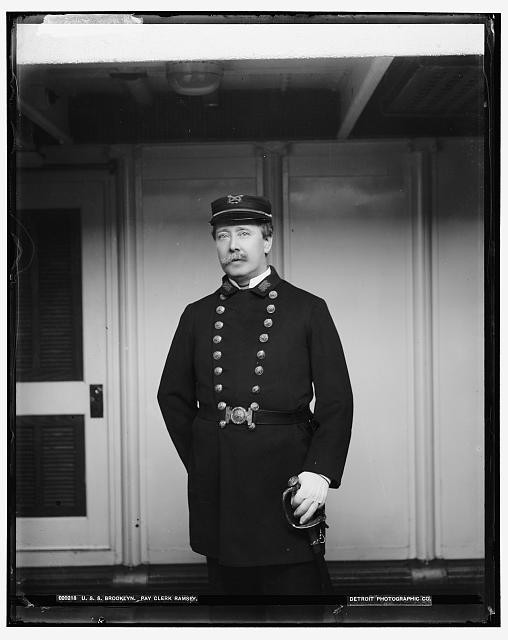 Photo:USS Brooklyn Pay Clerk Ramsey 1890s U.S. Navy Cruiser Portrait