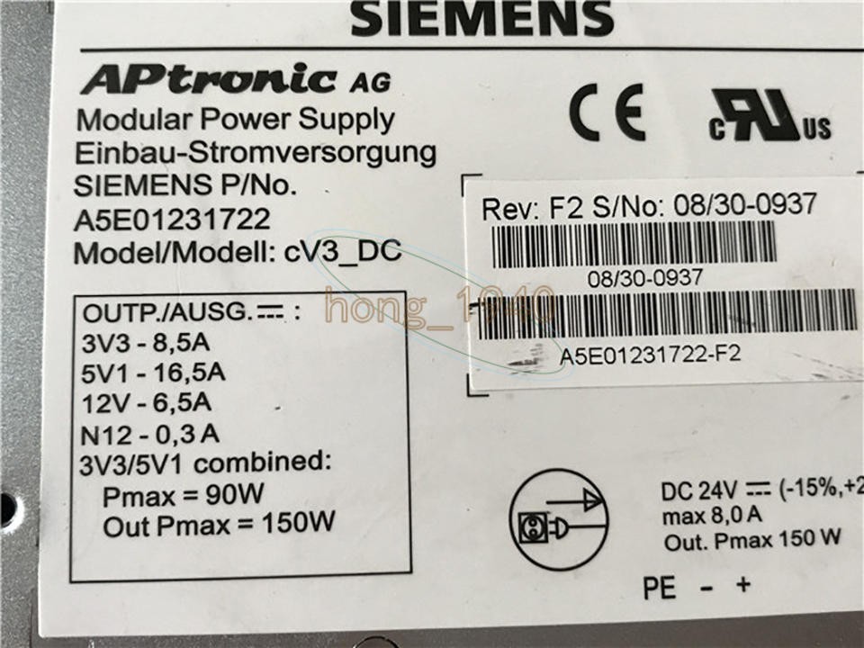 1PC USED SIEMENS A5E01231722 Power Module Supply Tested