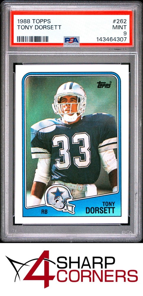 1988 Topps #262 Tony Dorsett Cowboys Hof Psa 94SC is now accepting consignments at just 5% on $1,000+