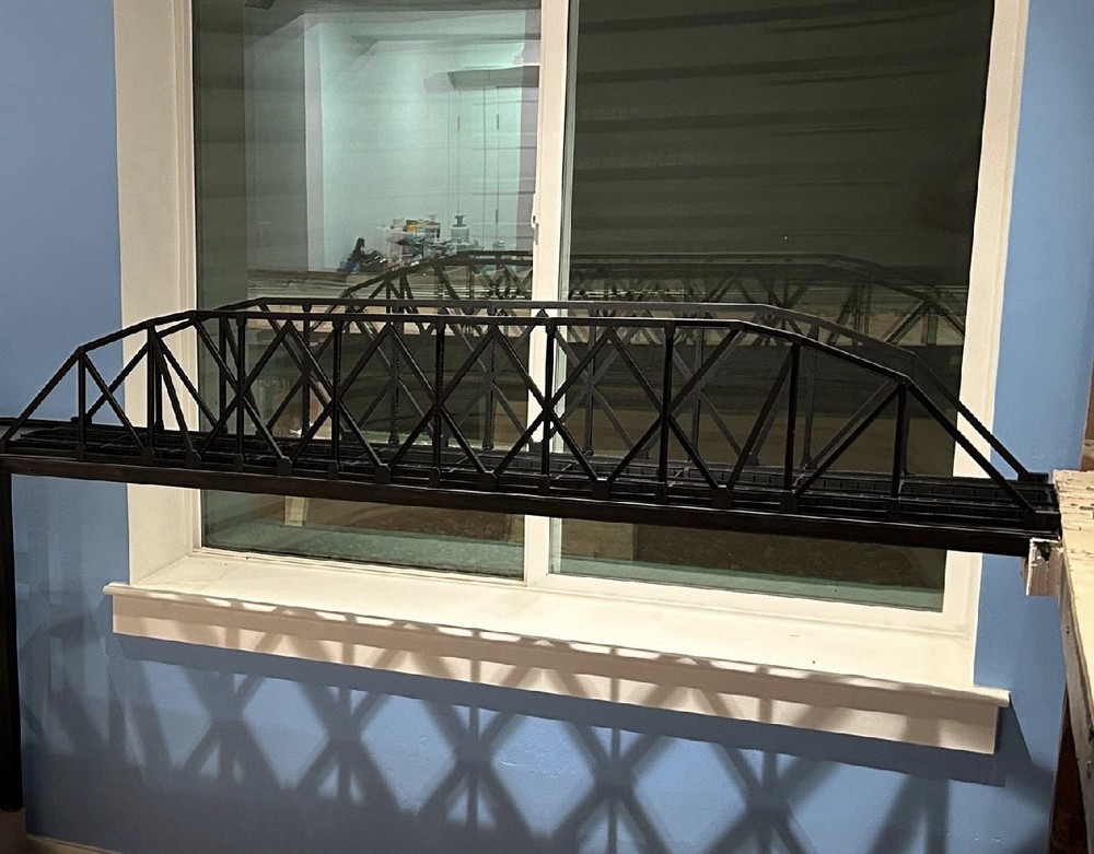 O Scale 49.125” Double Track Bridge  “Accomodates 3” Wide Track Including Ties-image