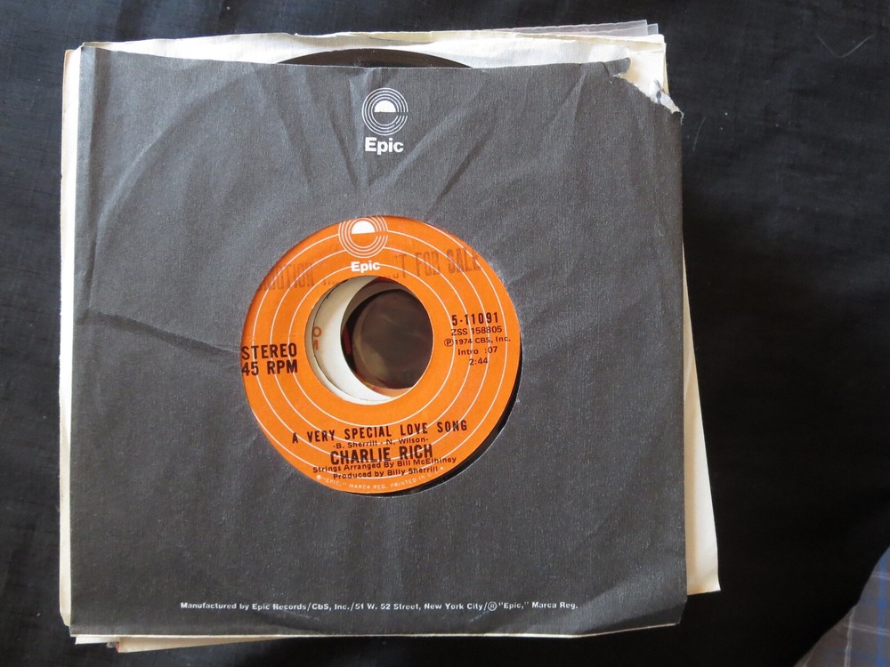CHARLIE RICH - A Very Special Love Song DEMO Unplayed Old Stock